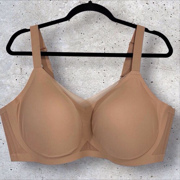 Honey Love Lift Wear Crossover Wireless Bra Size 3X+ Sand Tan LWBR0304 - Picture 2 of 9